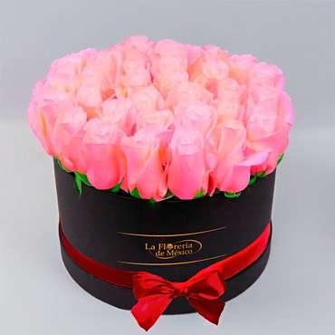 Black Box of Pink Roses