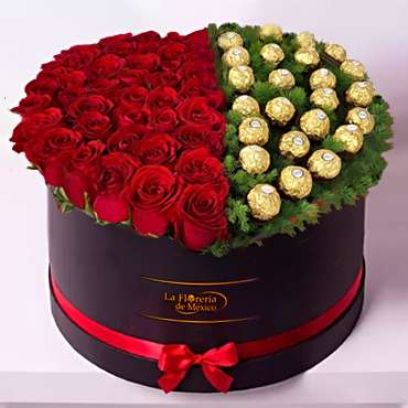 Roses and Ferrero Rocher in a Box